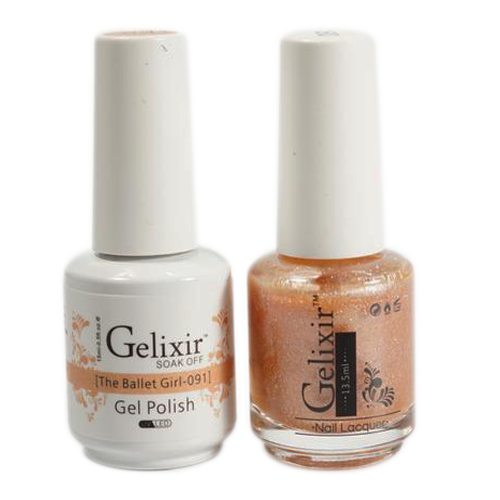GELIXIR MATCHING COLOR DUO - GEL POLISH & NAIL LACQUER #091 - The Ballet Girl