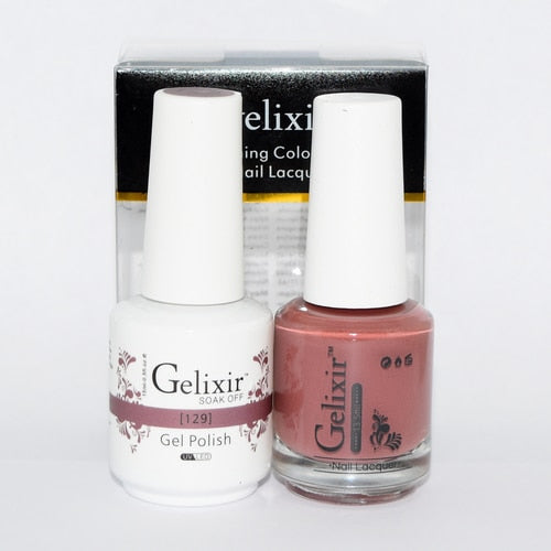 GELIXIR MATCHING COLOR DUO - GEL POLISH & NAIL LACQUER #129
