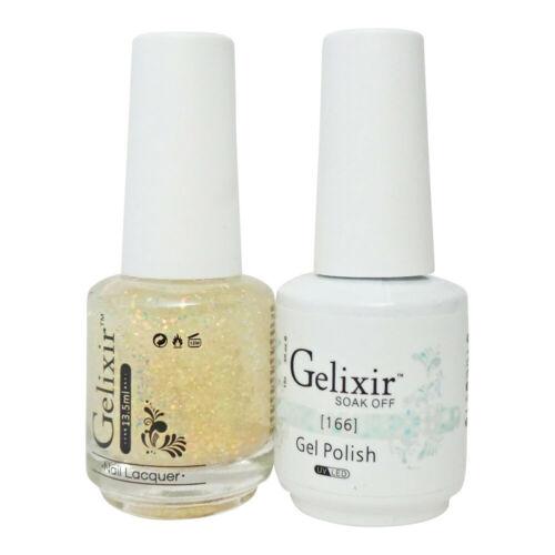 GELIXIR MATCHING COLOR DUO - GEL POLISH & NAIL LACQUER #166