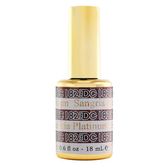DND DC Platinum Glitter Gel #182 - Sangria