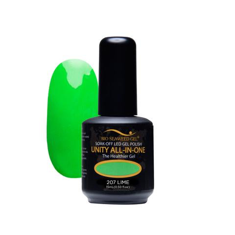 BIO SEAWEED GEL 207 Lime UNITY-ALL-IN-ONE Color Gel Polish