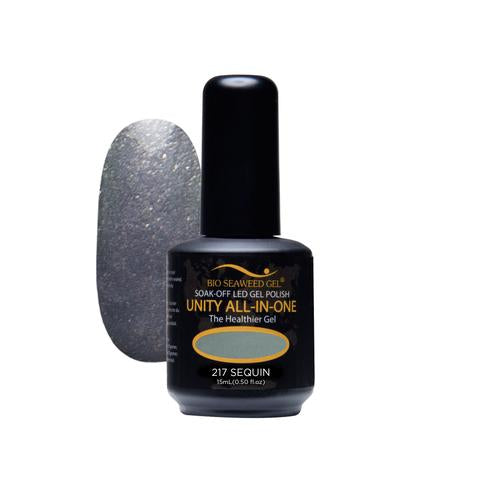 BIO SEAWEED GEL 217 Sequiin UNITY-ALL-IN-ONE Color Gel Polish