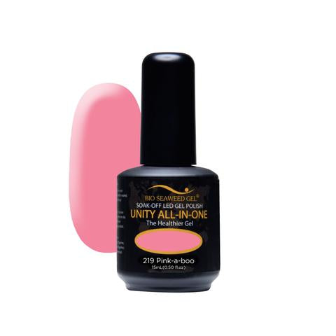 BIO SEAWEED GEL 219 Pink-a-boo UNITY-ALL-IN-ONE Color Gel Polish