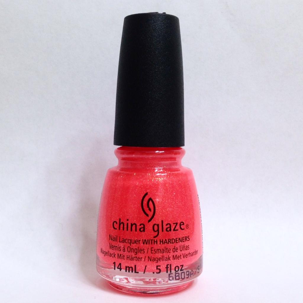 China Glaze Nail Lacquer PAPA DON'T PEACH (neon peach shimmer) 83545