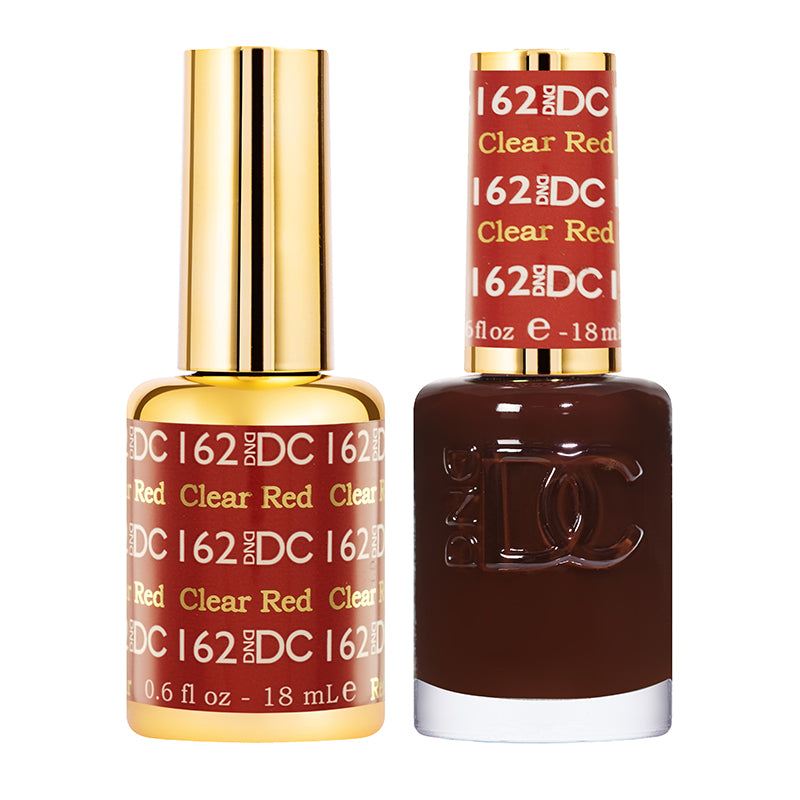 DND DC Matching Gel Polish Duo #162 - Clear Red