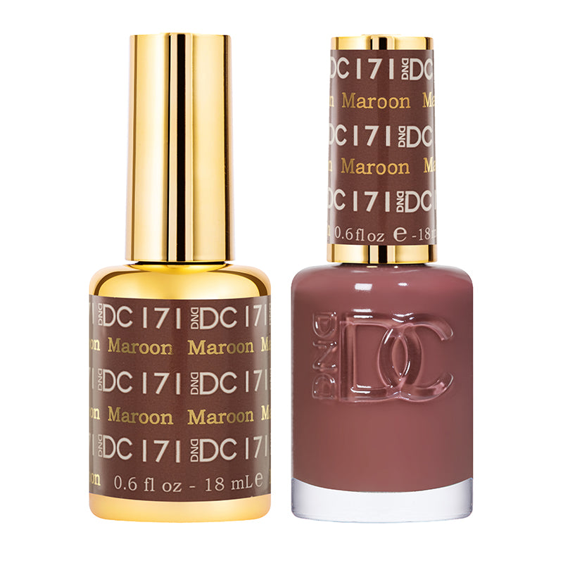 DND DC Matching Gel Polish Duo #171 - Maroon
