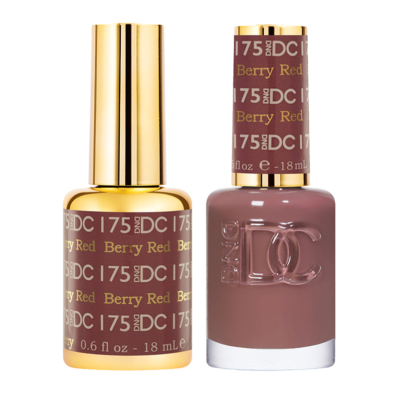 DND DC Matching Gel Polish Duo #175 - Berry Red