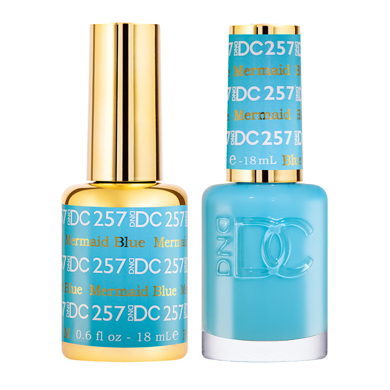 DND DC Matching Gel Polish Duo #257 - Mermaid Blue