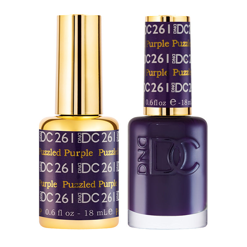 DND DC Matching Gel Polish Duo #261 - Puzzled Purple