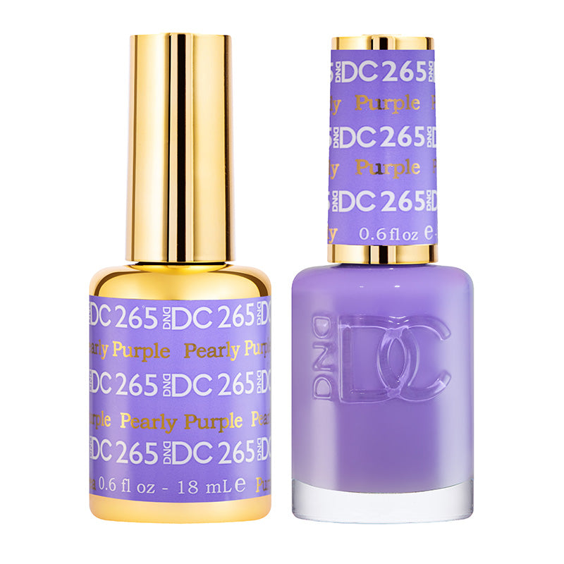 DND DC Matching Gel Polish Duo #265 - Pearly Purple