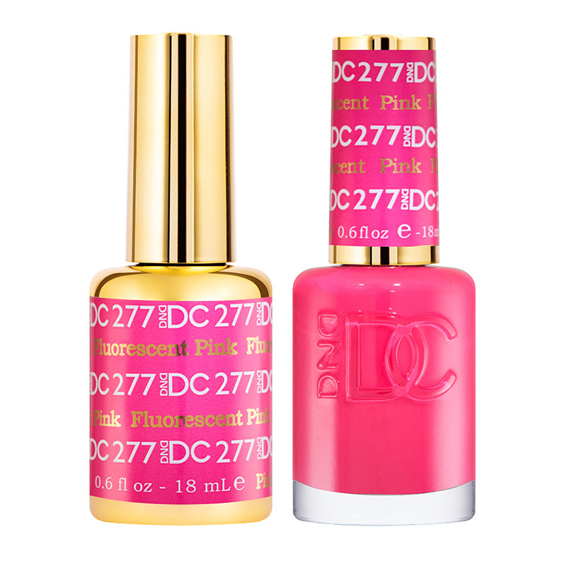 DND DC Matching Gel Polish Duo #277 - Fluorescent Pink