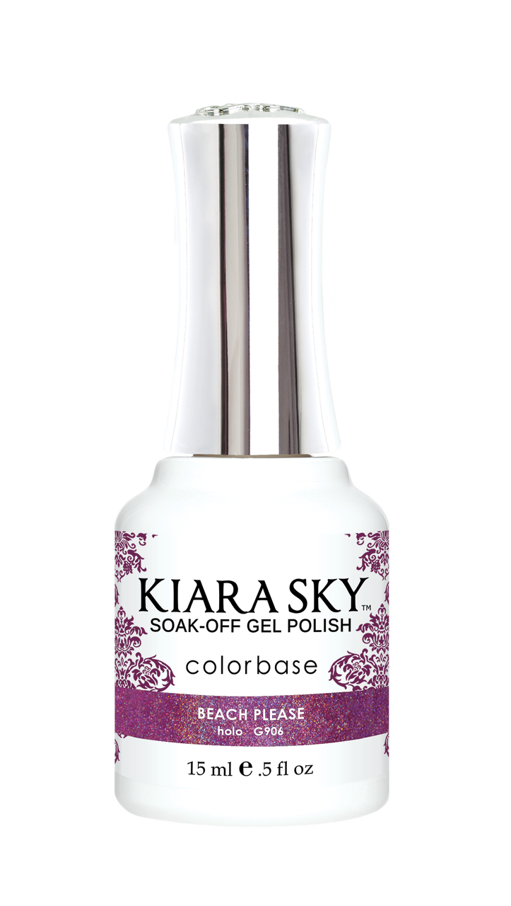 KIARA SKY HOLO MERMAID COLLECTION 2017 - GEL POLISH - G906 BEACH PLEASE