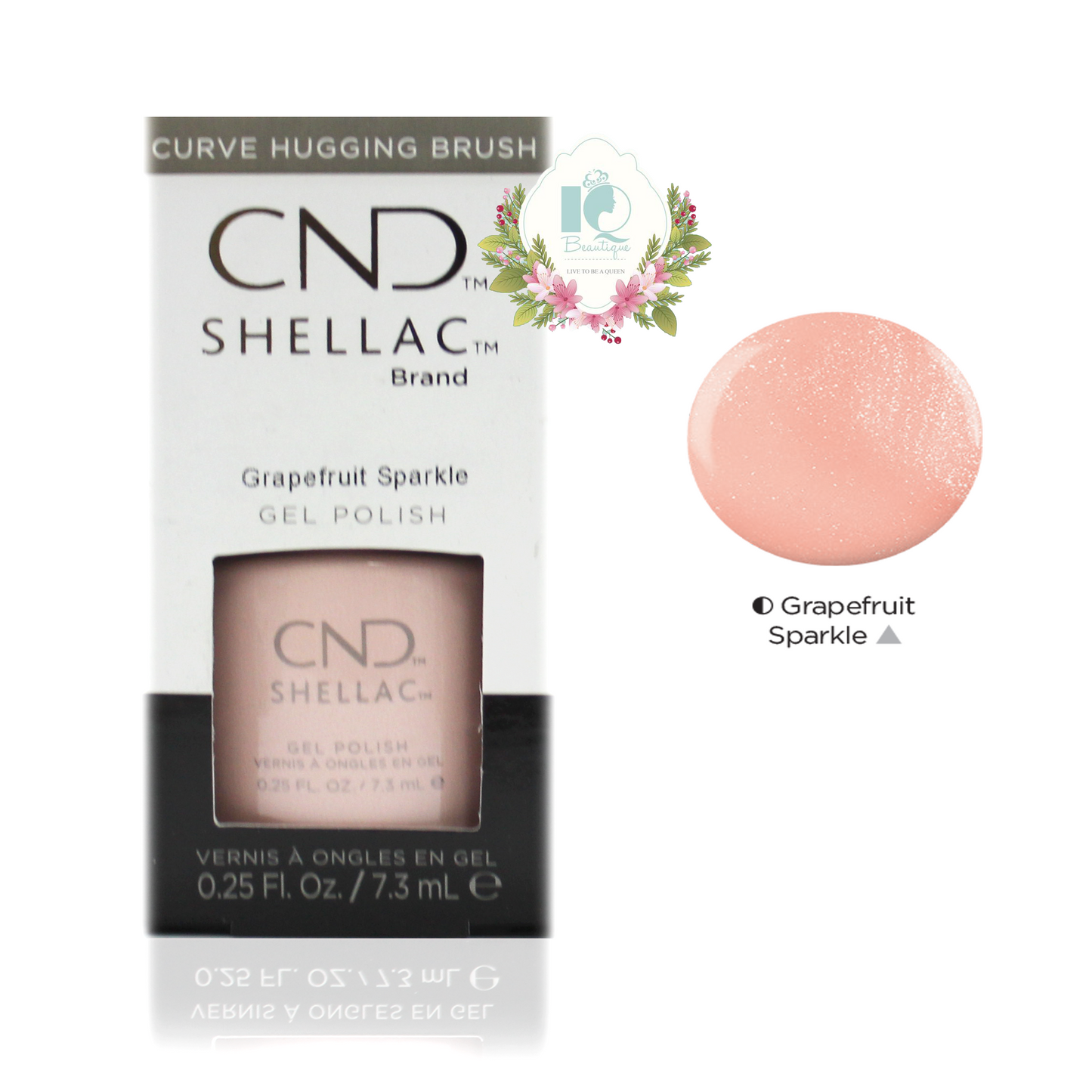 CND Shellac UV Gel Polish - Grapefruit Sparkle (0.25 oz)