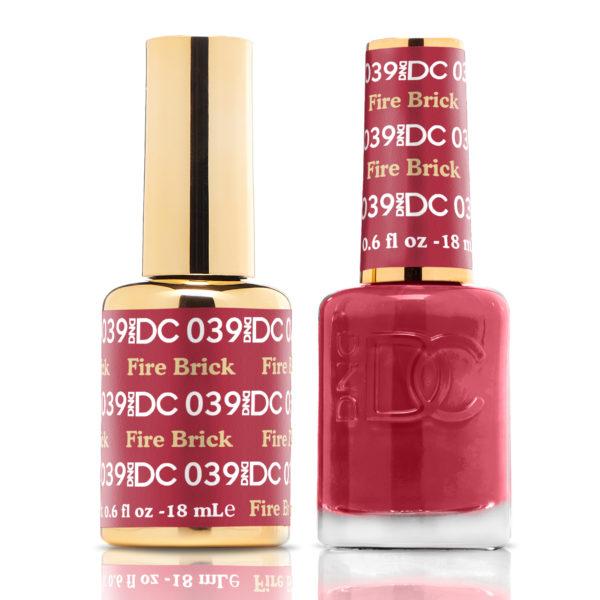 DND DC Matching Gel Polish Duo #039 - Fire Brick