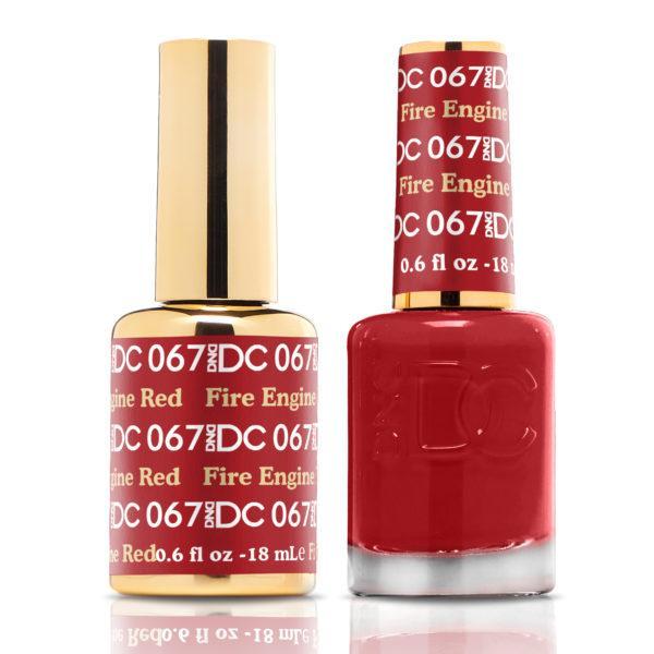 DND DC Matching Gel Polish Duo #067 - Fire Engine Red