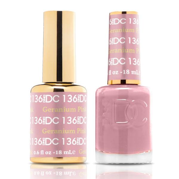 DND DC Matching Gel Polish Duo #136 - Geranium Pink