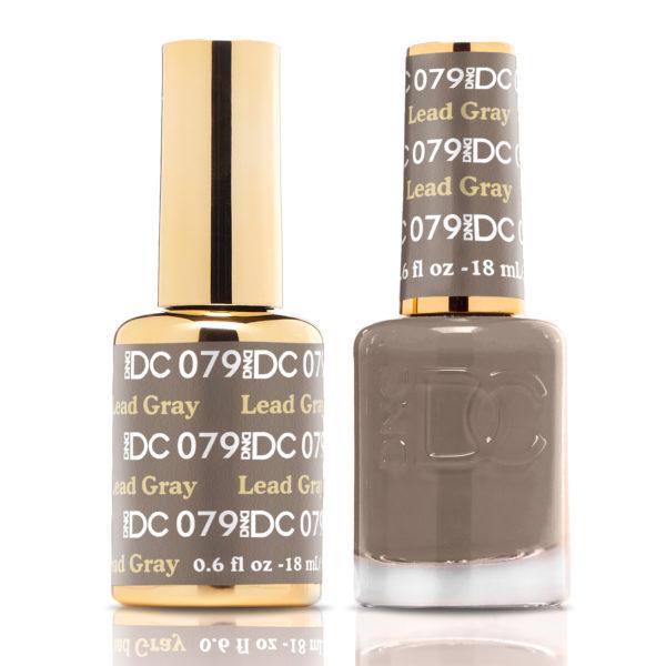 DND DC Matching Gel Polish Duo #079 - Lead Gray