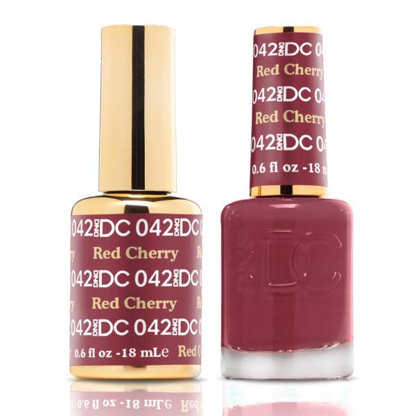 DND DC Matching Gel Polish Duo #042 - Red Cherry
