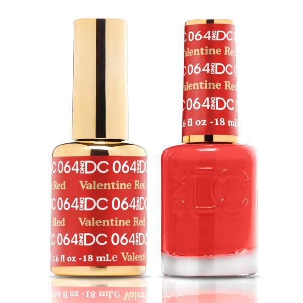 DND DC Matching Gel Polish Duo #064 - Valentine Red