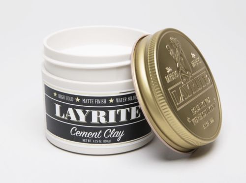 LAYRITE Cement Hair Clay 4.25 oz *HIGH HOLD * MATTE FINISH * WATER SOLUBLE*