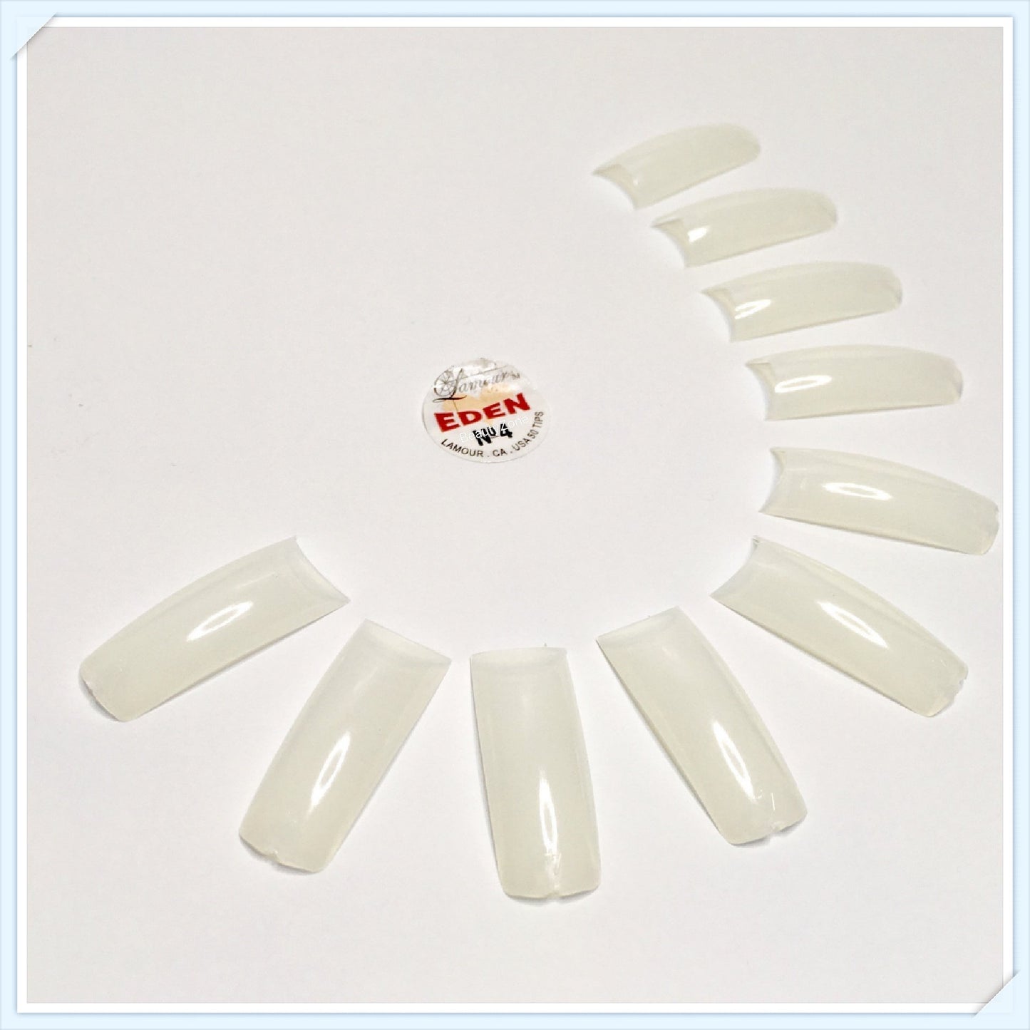 Lamour Nail Tips Eden - 500 pcs each size - (CHOOSE FROM SIZE 0-10)