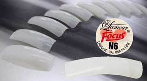 Lamour Nail Tips Focus - 500 pcs each size - (CHOOSE FROM SIZE 0-10)