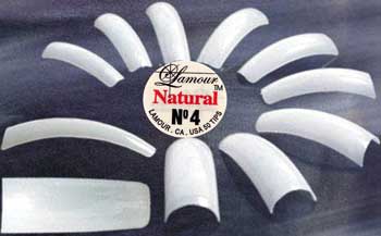 Lamour Nail Tips Natural - 500 pcs each size - (CHOOSE FROM SIZE 0-10)