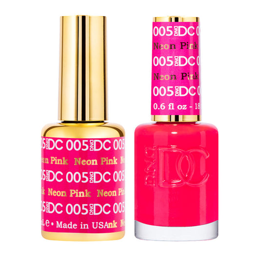 DND DC Matching Gel Polish Duo #05 - Neon Pink