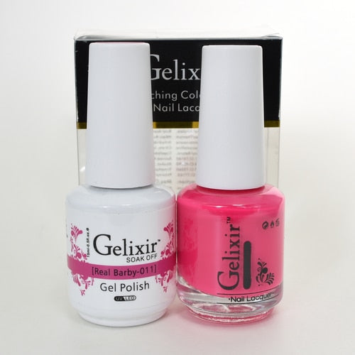 GELIXIR MATCHING COLOR DUO - GEL POLISH & NAIL LACQUER  #011 - Real Barby