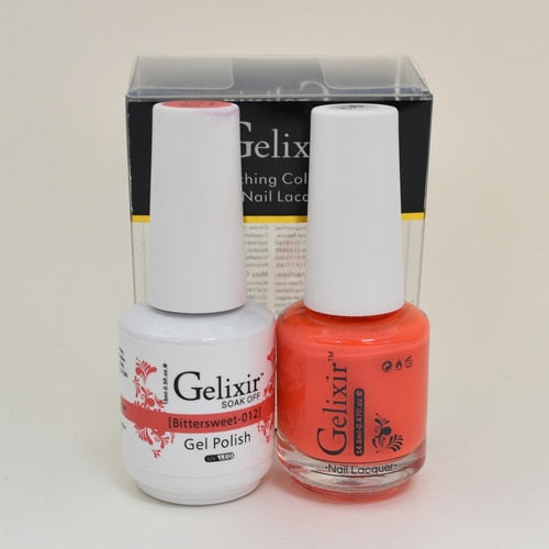GELIXIR MATCHING COLOR DUO - GEL POLISH & NAIL LACQUER  #012 - Bittersweet