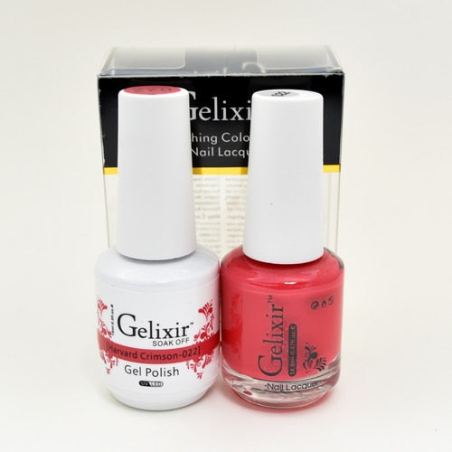 GELIXIR MATCHING COLOR DUO - GEL POLISH & NAIL LACQUER  #022 - Harvard Crimson