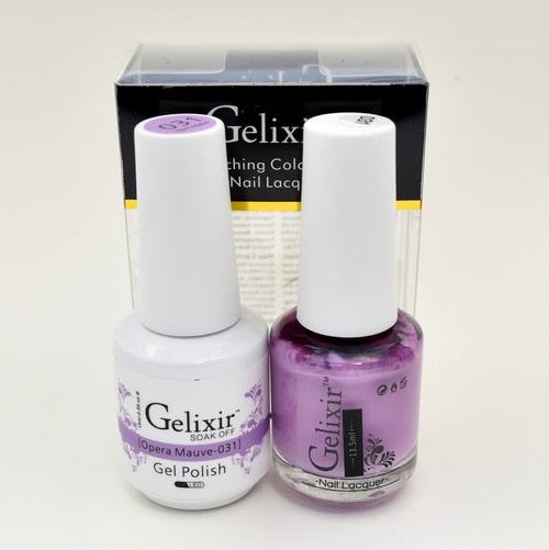 GELIXIR MATCHING COLOR DUO - GEL POLISH & NAIL LACQUER  #031 - Opera Mauve