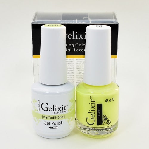 GELIXIR MATCHING COLOR DUO - GEL POLISH & NAIL LACQUER  #064 - Daffodil