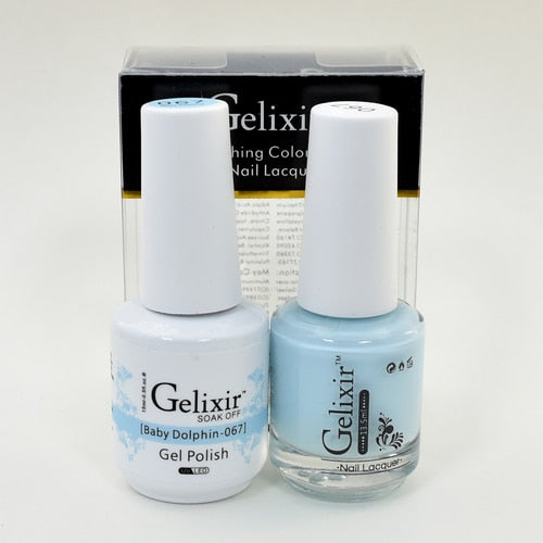GELIXIR MATCHING COLOR DUO - GEL POLISH & NAIL LACQUER  #067 - Baby Dolphin