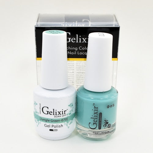 GELIXIR MATCHING COLOR DUO - GEL POLISH & NAIL LACQUER  #070 - Jungle Green