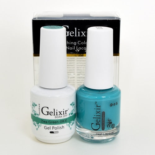GELIXIR MATCHING COLOR DUO - GEL POLISH & NAIL LACQUER  #083 - Sea Green