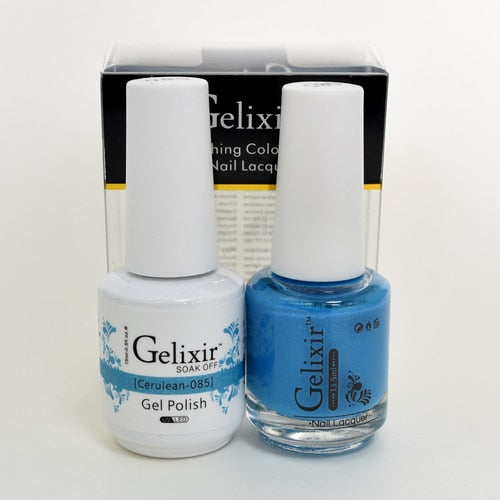 GELIXIR MATCHING COLOR DUO - GEL POLISH & NAIL LACQUER  #085 - Cerulean
