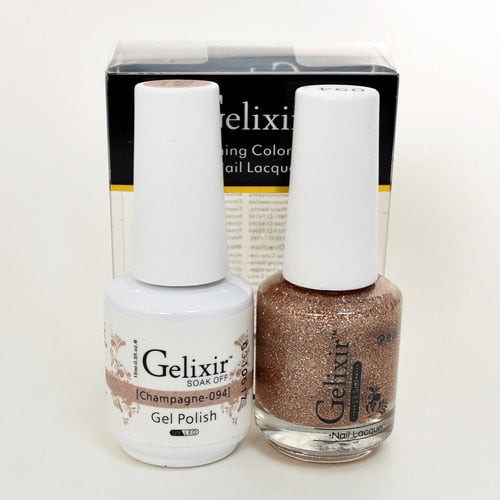 GELIXIR MATCHING COLOR DUO - GEL POLISH & NAIL LACQUER  #094 - Champagne