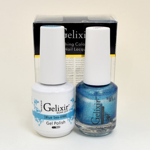 GELIXIR MATCHING COLOR DUO - GEL POLISH & NAIL LACQUER  #098 - Blue Fairly