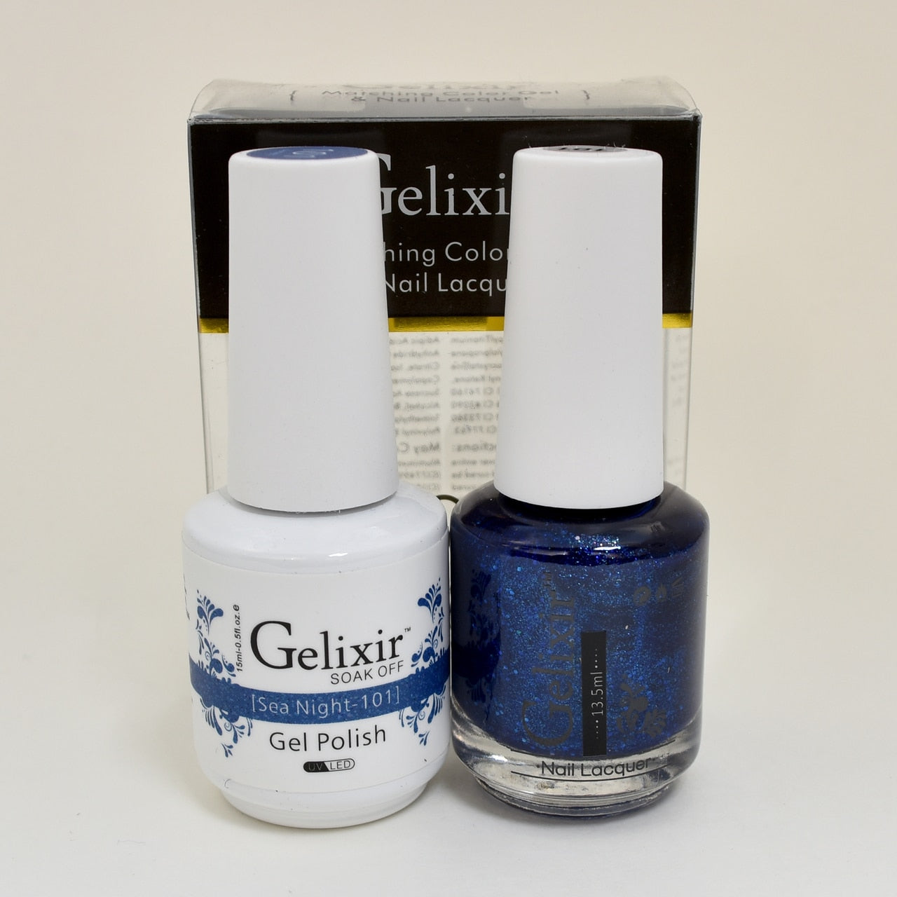 GELIXIR MATCHING COLOR DUO - GEL POLISH & NAIL LACQUER  #101 - Sea Night
