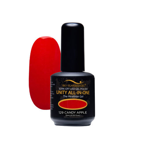 BIO SEAWEED GEL 129 Candy Apple UNITY-ALL-IN-ONE Color Gel Polish