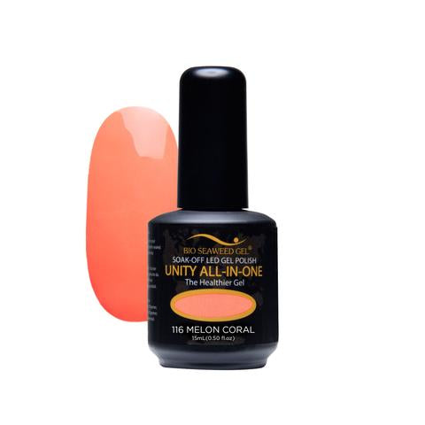 BIO SEAWEED GEL 116 Melon Coral UNITY-ALL-IN-ONE Color Gel Polish