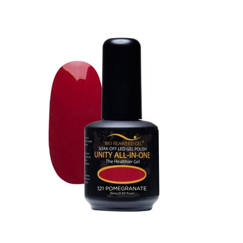 BIO SEAWEED GEL 121 Pomegranate UNITY-ALL-IN-ONE Color Gel Polish