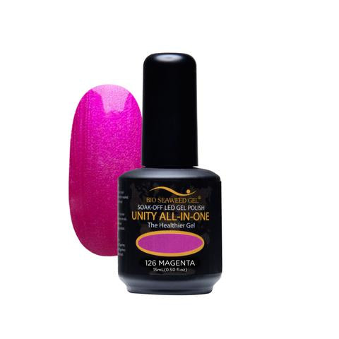 BIO SEAWEED GEL 126 Magenta UNITY-ALL-IN-ONE Color Gel Polish