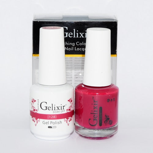 GELIXIR MATCHING COLOR DUO - GEL POLISH & NAIL LACQUER  #128