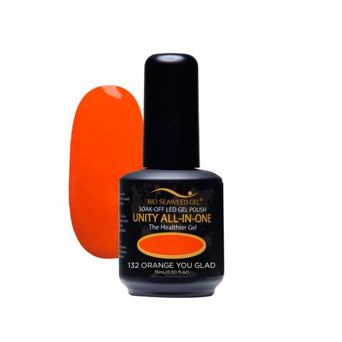 BIO SEAWEED GEL 132 Orange You Glad UNITY-ALL-IN-ONE Color Gel Polish