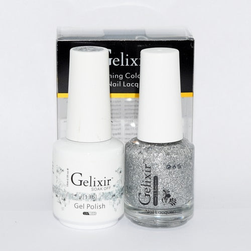 GELIXIR MATCHING COLOR DUO - GEL POLISH & NAIL LACQUER  #136