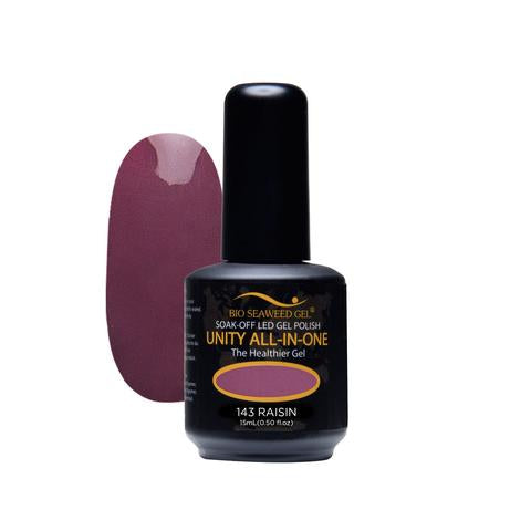 BIO SEAWEED GEL 143 Raisin UNITY-ALL-IN-ONE Color Gel Polish