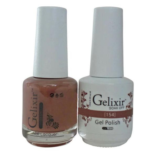 GELIXIR MATCHING COLOR DUO - GEL POLISH & NAIL LACQUER  #154