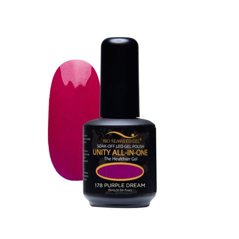 BIO SEAWEED GEL 178 Purple Dream UNITY-ALL-IN-ONE Color Gel Polish